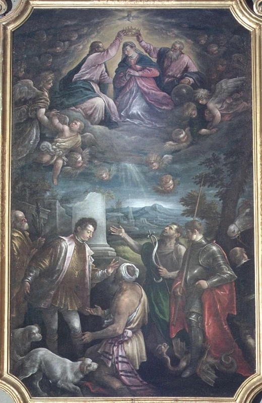 Francesco Bassano-169-Incoronazione della Vergine con santi